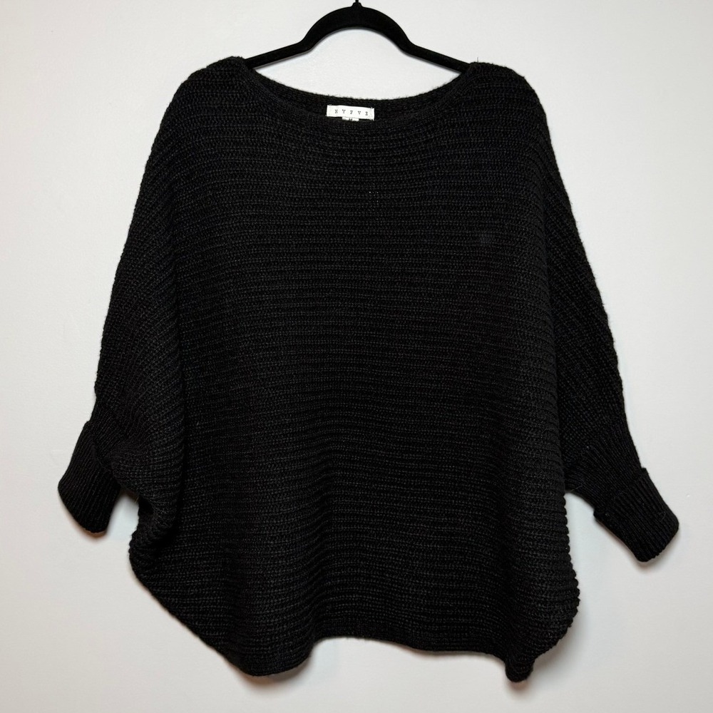 HYFVE Black Oversized Dolman Sleeve Knit Sweater M NWT